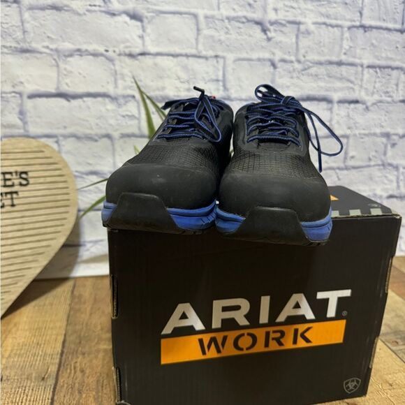 Ariat mens Outpace Day One Blue Trainers Work & Safety Shoes Sneakers - Picture 3 of 9
